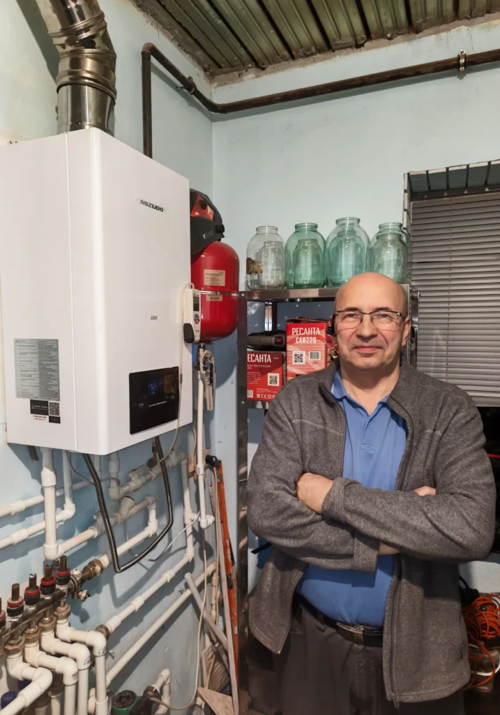 Замена вторичного теплообменника газового котла MIZUDO - работа мастера Лебедь С.В.